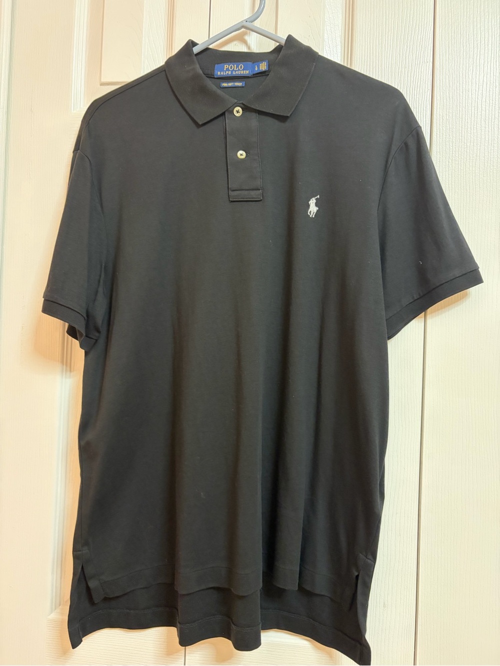 Polo by Ralph Lauren Men’s Black Short-Sleeve Polo Shirt. Pima soft touch